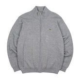Lacoste Woll Strickjacke in Grau Größe L